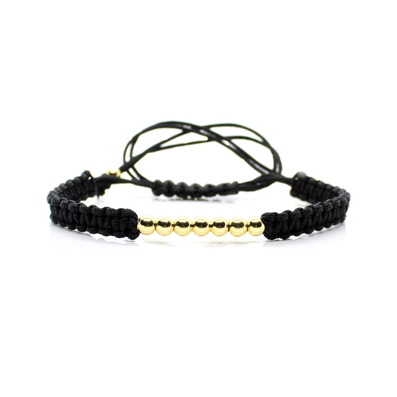 Gold Couple Bracelet Set Beads Men Bileklik Jewelry Adjustable Bracelets For Women Pulseira Masculina CZ Ball Armband Bangles