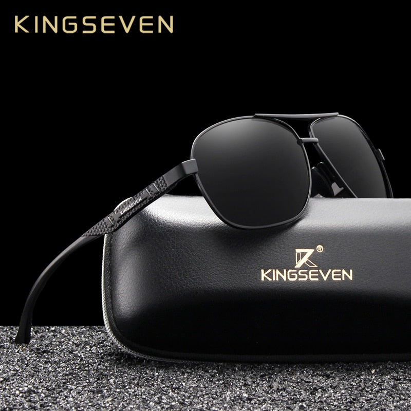 KINGSEVEN 2021 Brand Men Aluminum Sunglasses Polarized UV400 Mirror Male Sun Glasses Women For Men Oculos de sol