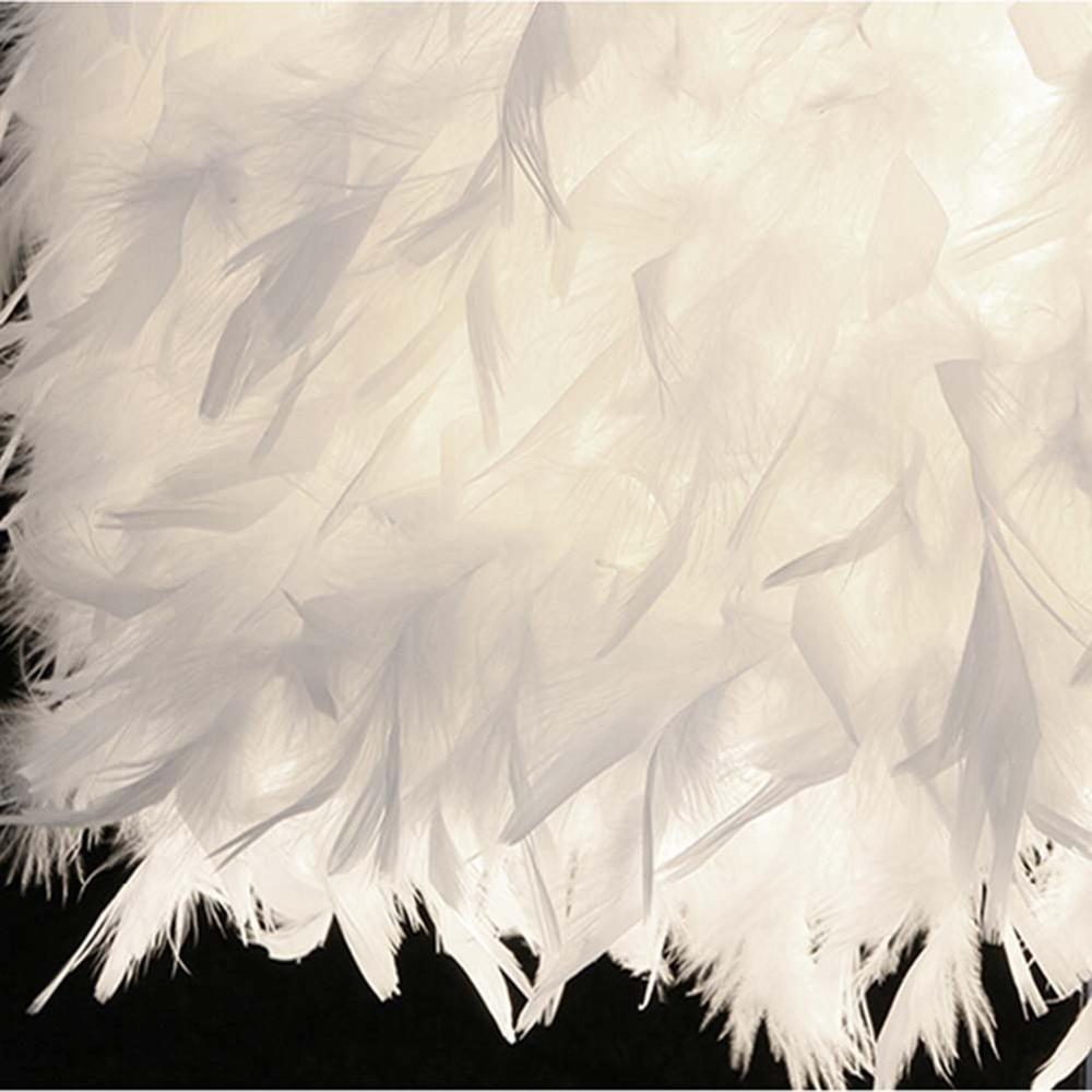Feimefeiyou Bedside Reading Room Sitting Room Heart Shape Feather Crystal Table Lamp for bedroom Light art deco home planetarium