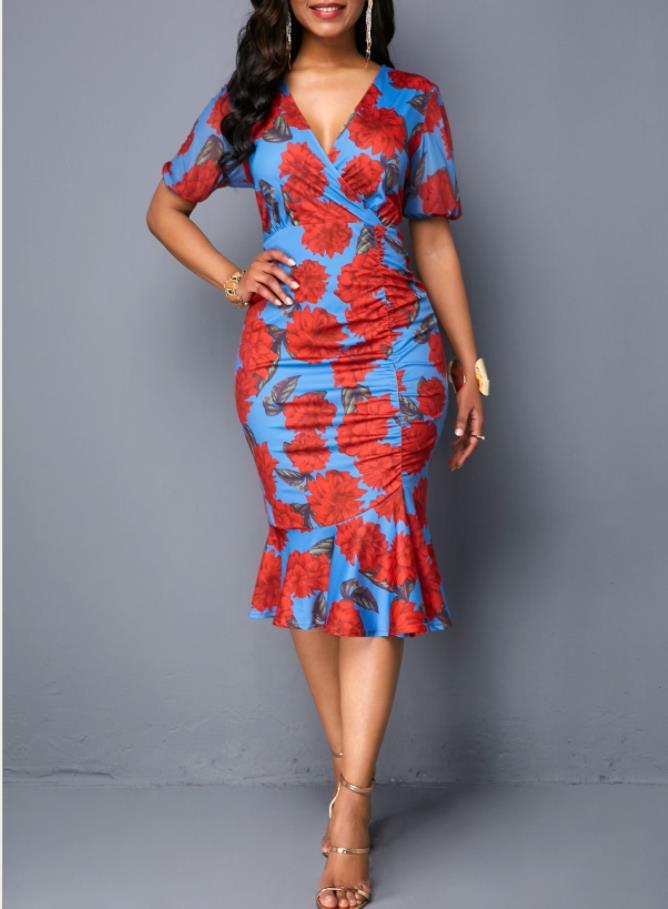 African Women Clothing Dashiki Fashion Dress Succunct 2019 African Tranditional Print Dashiki Dress For Women