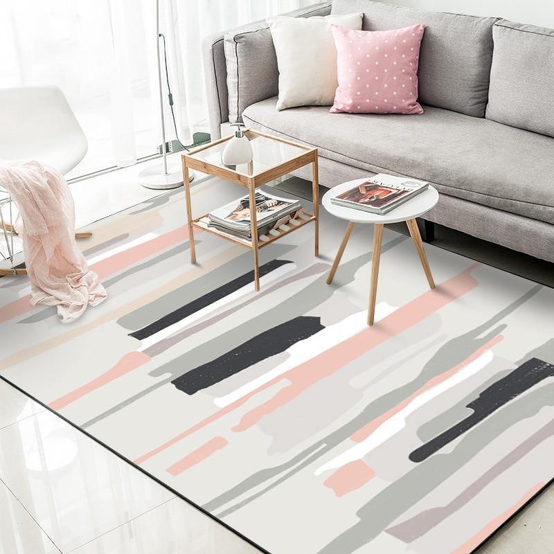 Nordic style Carpets For Living Room Bedroom Sofa coffee table Study bedside Carpet crystal velvet Rugs Geometric Household Rug - Surprise store