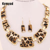 Kymyad Jewellery Sets Fashion Popular Elegant Punk Geometric Leopard Link Chain Necklace Earring Sets Fashion Women Accessories - Surprise store