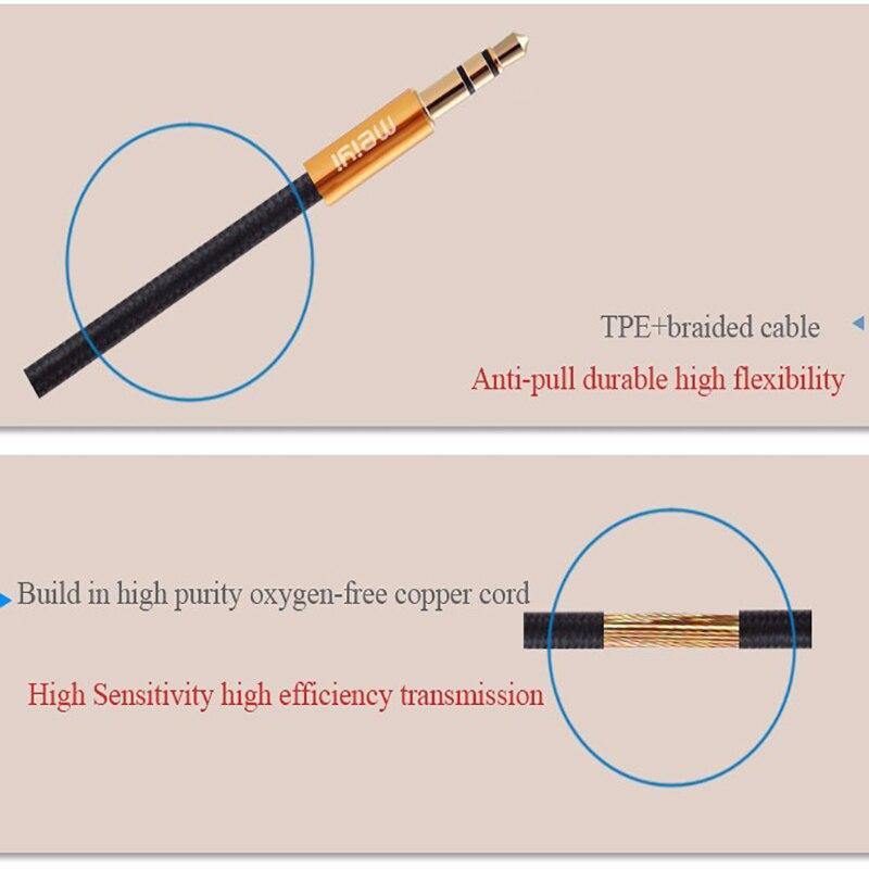 MEIYI 3.5 mm Jack Aux Audio Cable Male to Male Car Aux Cable Gold Plated Auxiliary Cable for Car / iPhones / Media Players - Surprise store