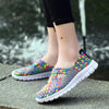 Summer Woven Big Size 35-42 Women Flats Breathable Sneaker Hollow Sandals Loafers Slip-on Running Sneaker Boat Sports Shoe