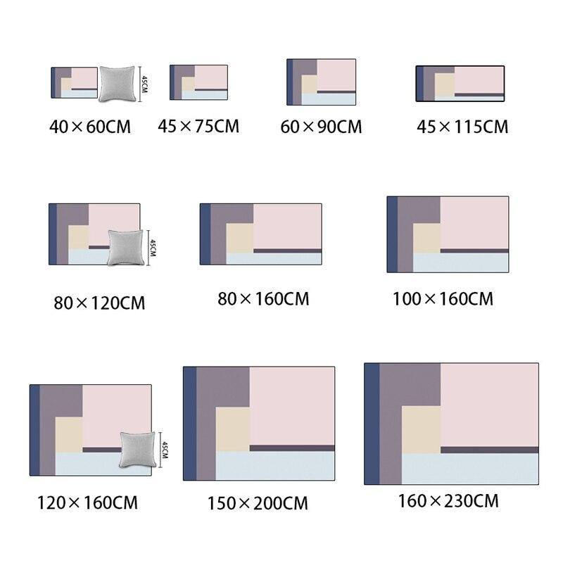 Pink Blue Grey Geometric Large Area Rugs and Carpet Nordic Simple Carpets for Living Room Bedroom Bedside Sofa Floor Mats Tapete - Surprise store