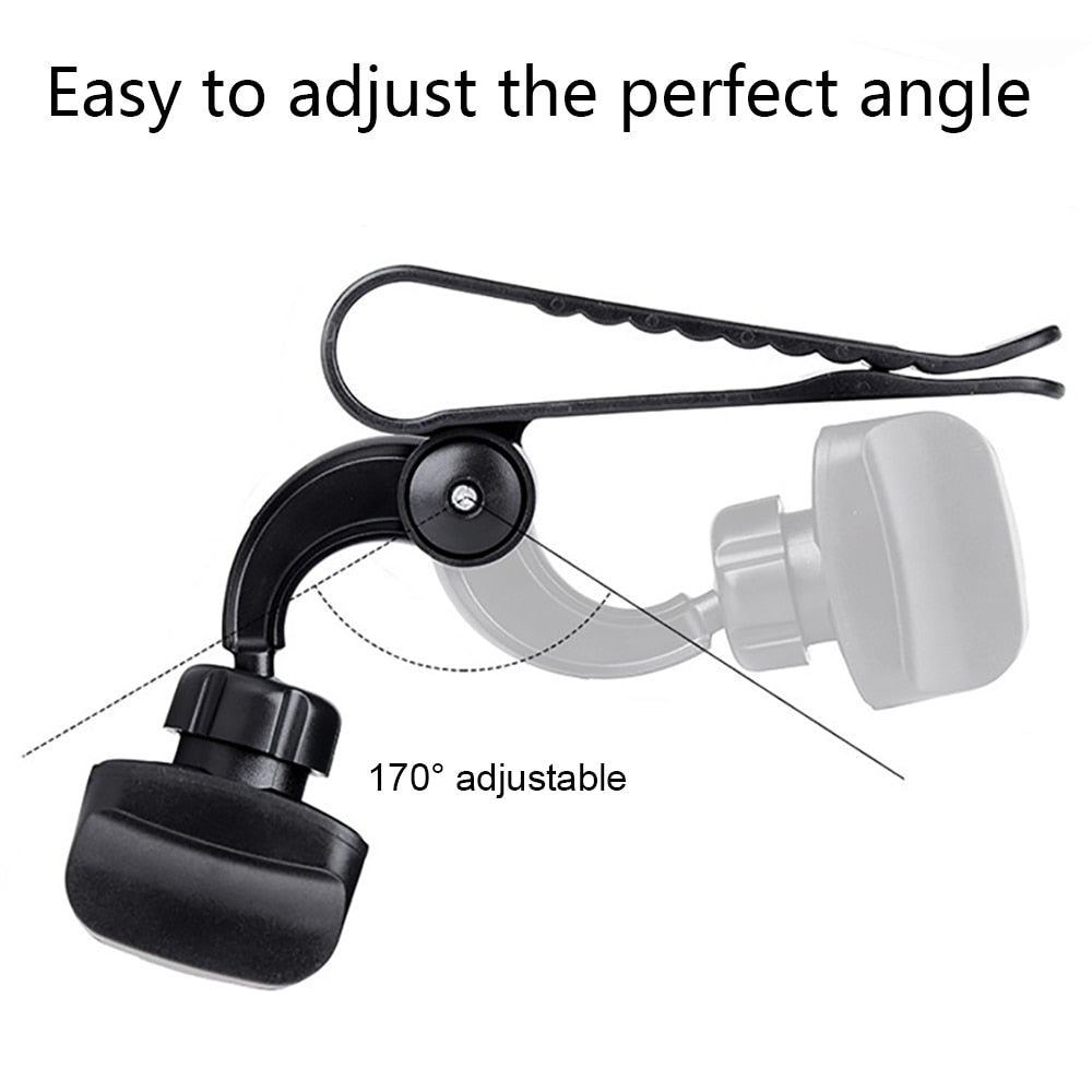 Universal Car Sun Visor Phone Holder 360 Degree Rotation Automobiles Navigation Mount Stand Clip Mobile Phone Bracket Accessory