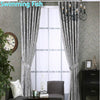 Silver Jacquard Chenille Blackout Curtains Drape For Bedroom Home Deco Curtain Blind Window Treatment Curtain For Living Room