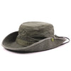 XdanqinX Adult Men's Cap Summer Mesh Breathable Retro 100% Cotton Bucket Hat Panama Jungle Fishing Hats Novelty Dad's Beach Cap