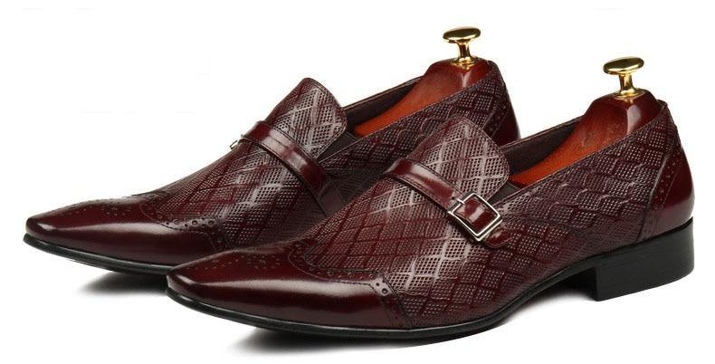 QYFCIOUFU Flat Italy Handmade formal shoes men Fashion Party Wedding Office Male Dress Shoe Genuine Leather oxford shoes for men - Surprise store