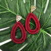 Dandie Fashionable knitting with metallic earrings, personality, trend, female fashion accessories - Surprise store