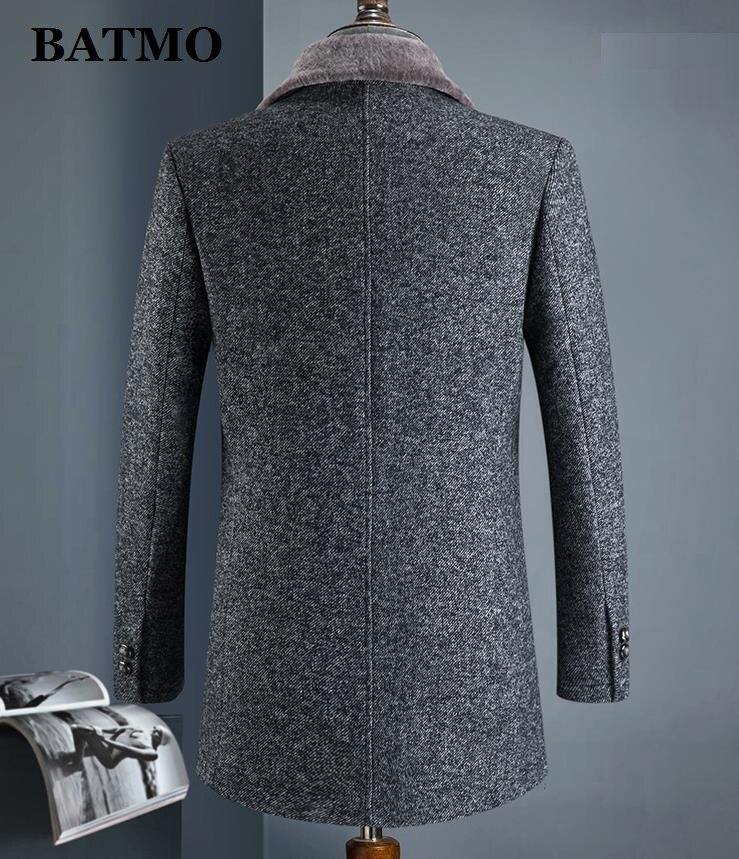 BATMO 2020 new arrival winter high quality wool thicked trench coat men,men's gray wool jackets ,plus-size M-4XL,AL41 - Surprise store