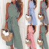 Womail bodysuit Women Summer Fashion Ladies Sleeveless Striped Jumpsuit Casual Clubwear Wide Leg Outfit new 2019 dropship M4 - Surprise store