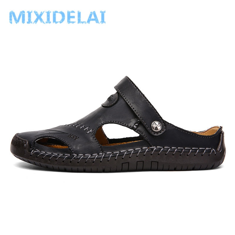 Summer Sandals Men Leather Classic Roman Sandals 2020 Slipper Outdoor Sneaker Beach Rubber Flip Flops Men Water Trekking Sandals