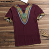 INCERUN Fashion Men Dashiki T Shirt V Neck Print Tops African Ethnic Short Sleeve Brand T-shirts Men African Clothes 2020 S-5XL