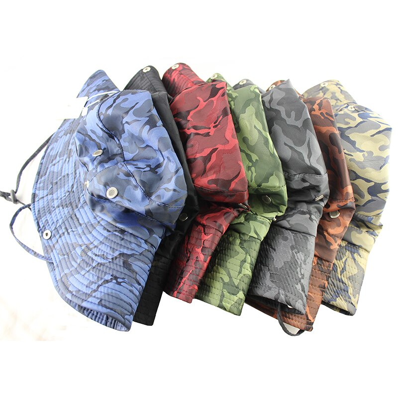 UPF 50+ Bucket Hat Men Women Bob Boonie Hat Summer UV Protection Camouflage Cap Military Army Hiking Tactical Outdoor Sun Hat