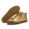 2019 Plus Size 46 Women/Men Fashion Graffiti Sneakers Shoes Bling Lovers Gold Silver Platform Flats Lady Casual krasovki Shoes - Surprise store