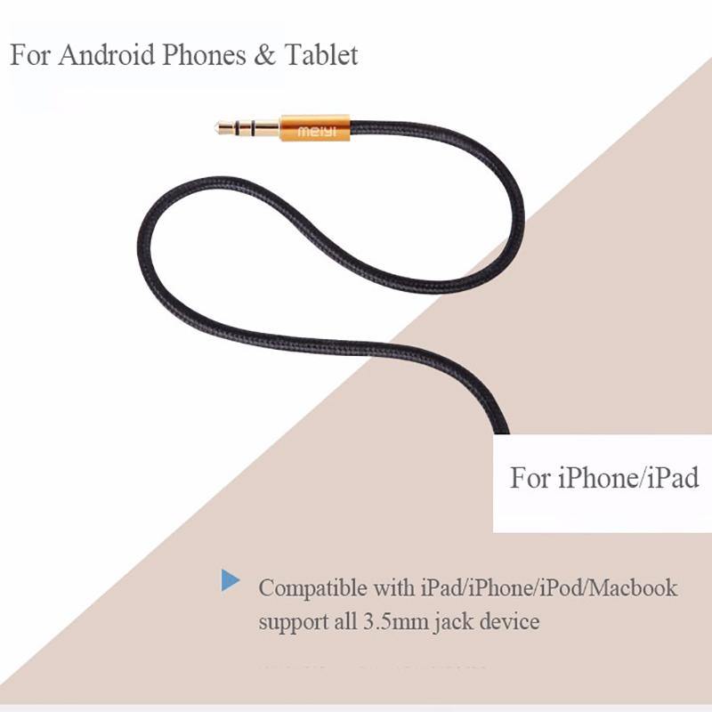 MEIYI 3.5 mm Jack Aux Audio Cable Male to Male Car Aux Cable Gold Plated Auxiliary Cable for Car / iPhones / Media Players - Surprise store