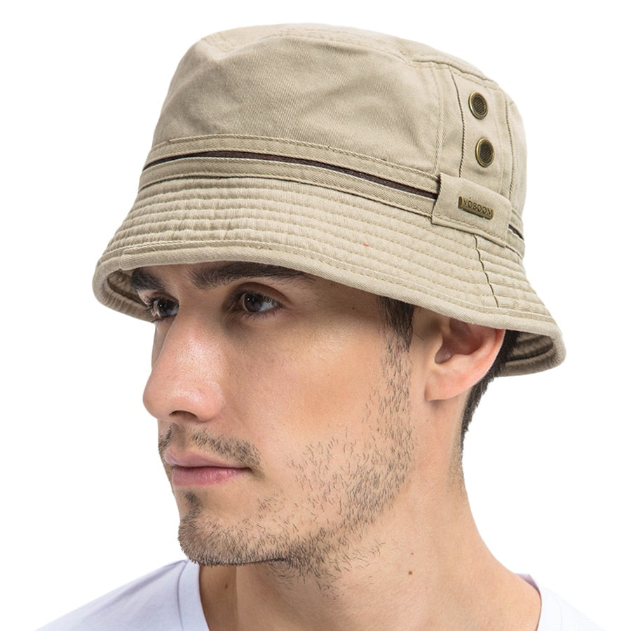 VOBOOM Bucket Hats for Men Women Washed Cotton Panama Hat Summer Fishing Hunting Cap Sun Protection Caps Panama Hat 139