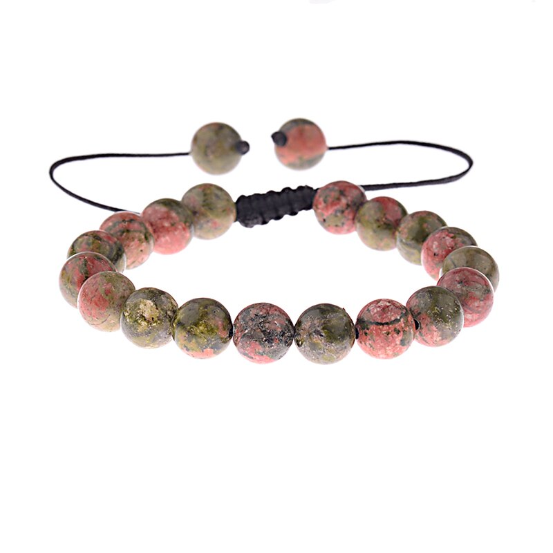 OIQUEI Handmade Women Men Charm White Black Red Natural Stone briaded Bracelets with Macrame for Fashion Jewelry Drop Shipping