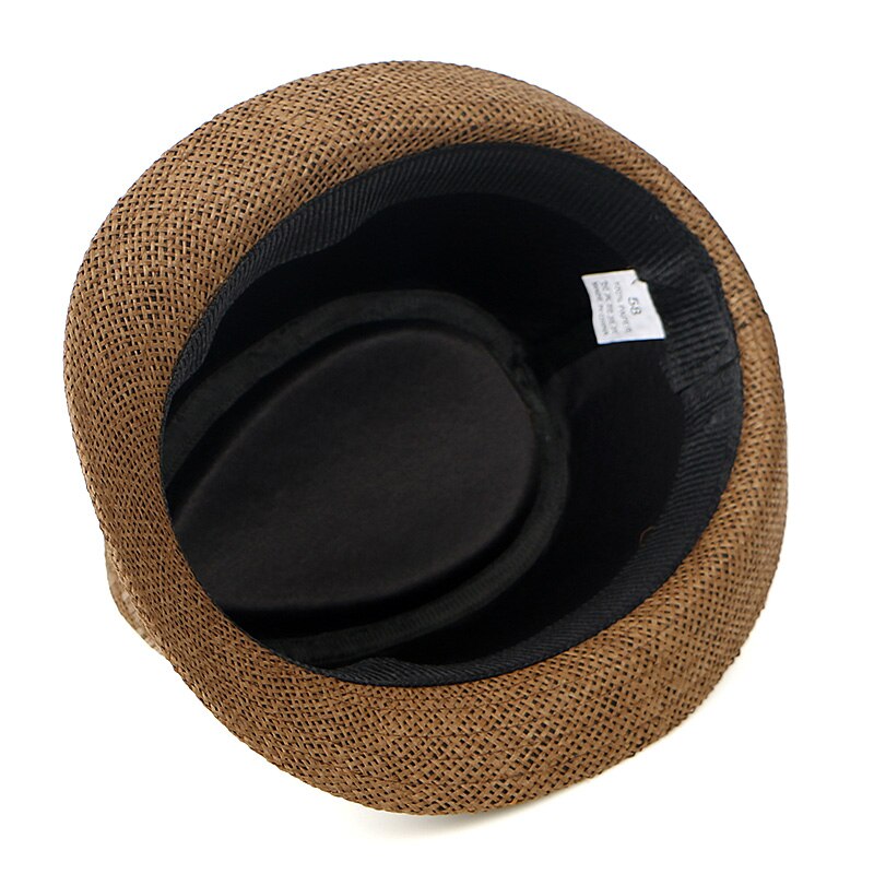 Fashion Summer Cap 2021 Chapeu Cowboy Hats Straw Hats Men Black Solid beach Panama Hat Jazz Fedora sunhat gorro hombre