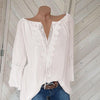 5XL Large Size Blouse 2020 Spring Autumn Lace Casual Blouses Femme Shirt Women V-neck Top Female White Blouse Long Sleeve Shirts - Surprise store