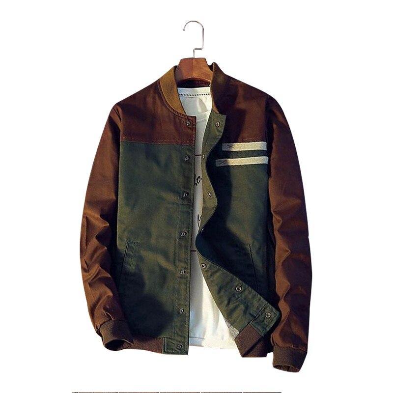 DAVYDAISY High Quality Men Jacket 100% Cotton Baseball Uniform Print Patchwork Casual Fashion Coat Men Brand Clothing DCT-225 - Surprise store