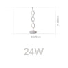 24W LED Strip Table Light 110V/220V Desk Lamp Spiral Acrylic Art Table Lamps Indoor Reading Lighting Lamp Decoration Table Light