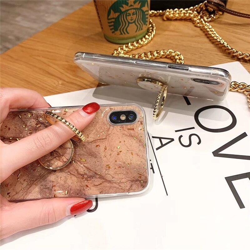 Luxury Gold Foil Bling Marble Phone Case For iPhone X XS Max XR Soft TPU Cover For iPhone 7 8 6 6s Plus Glitter Case Coque Funda - Surprise store