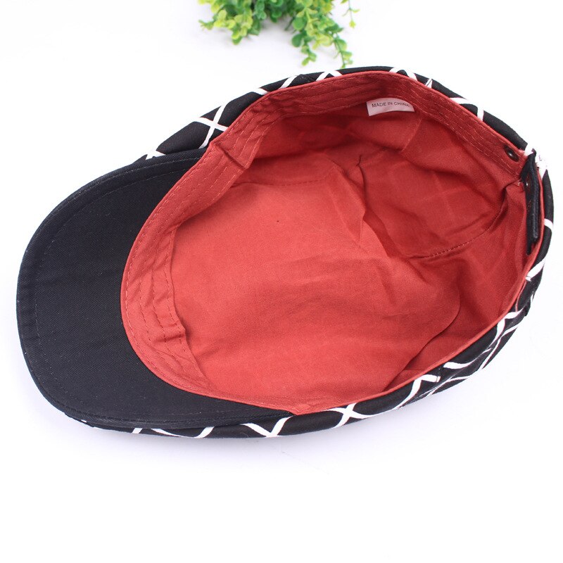 DT595 Fancy Plaid Flap Newsboy Caps Men Women Spring Summer Duckbill Ivy Cap Adjustable Gorras Planas Men Hat Beret Caps Women