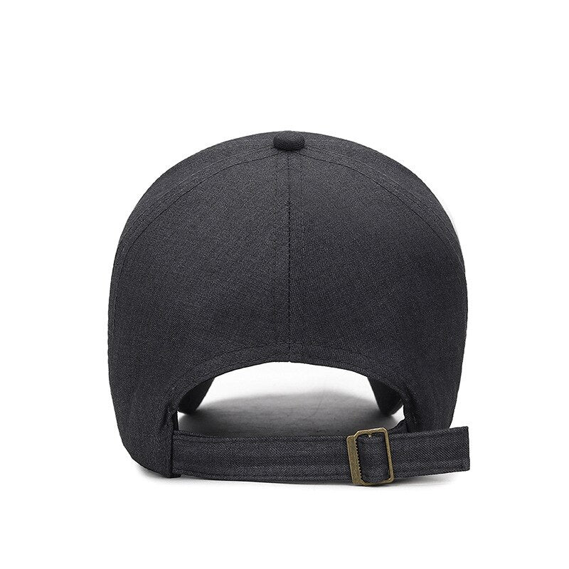 Spring Summer 2019 Simple Casual Solid Middle-aged Men's Cotton Baseball Cap Visor Snapback Hat Bone Masculino Fitted hats