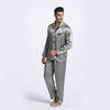 Tony&Candice Men's Stain Silk Pajama Set Men Pajamas Silk Sleepwear Men Sexy Modern Style Soft Cozy Satin Nightgown Men Summer