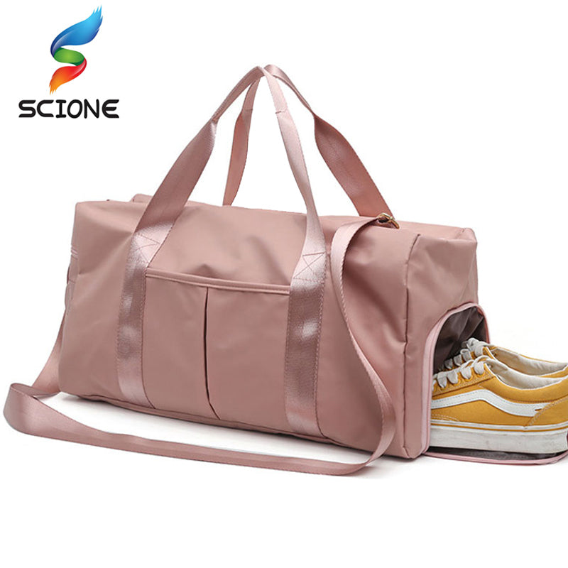 Outdoor Waterproof Nylon Sports Gym Bags Men Women Training Fitness Travel Handbag