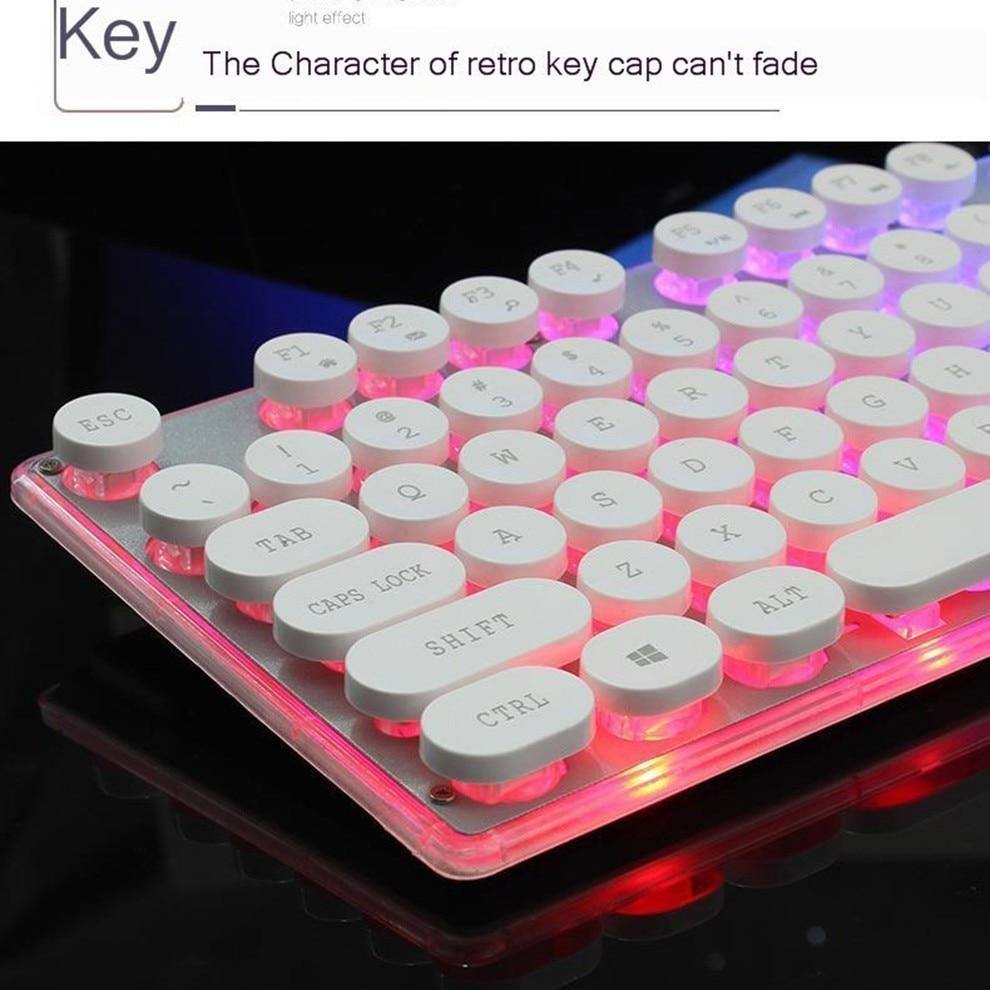 SeenDa LED Backlight Gaming Keyboard Mouse Set English Russian Wired Keyboard and Mouse Set for PC Laptop Gamer Ergonomic Design - Surprise store