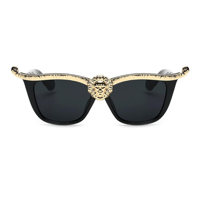 Oversized Cat Eye Sunglasses Women Brand Designer Head Luxury Sun Glasses For Womens Gold Retro Woman Sunglass Shades