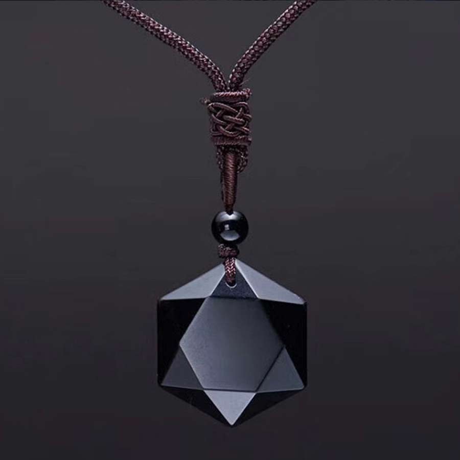Natural Amethysts Star of David Necklaces for Women New Wealth Pendant Necklaces Men Amulet Pendant Energy Stone Judaism Jewelry