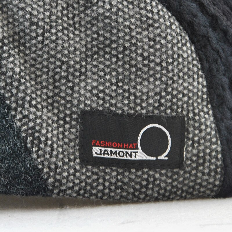 JAMONT Brand Adjustable Beret Caps Outdoor for Men Knitting Breathable Bone Brim Hats Leisure Visor Winter Cap Beret Buckle Hats