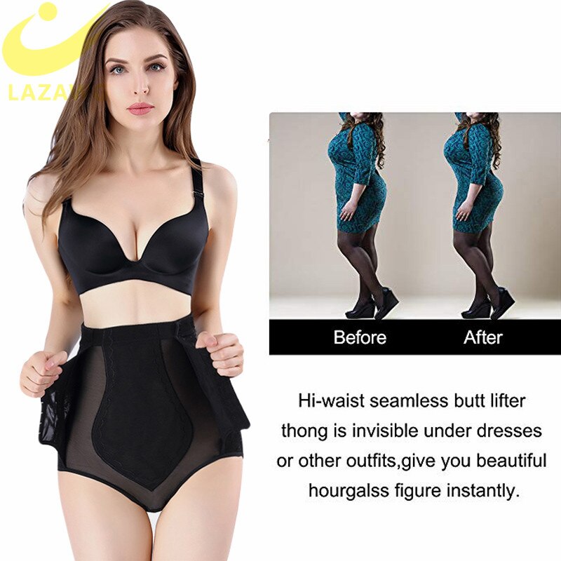 LAZAWG Women Firm Tummy Control Panties Body Shaper Underwear Seamless Shapewear Magic Body with Hooks Waist Trainer Butt Lifter