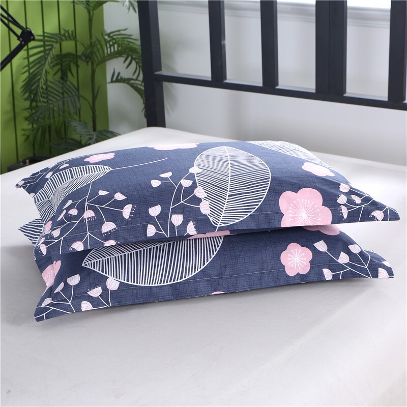 LAGMTA 1pc 100% Cotton Pillowcase Cartoon Plant Plaid Flower Zipper Pillowcase Multiple Styles Customizable To Any Size