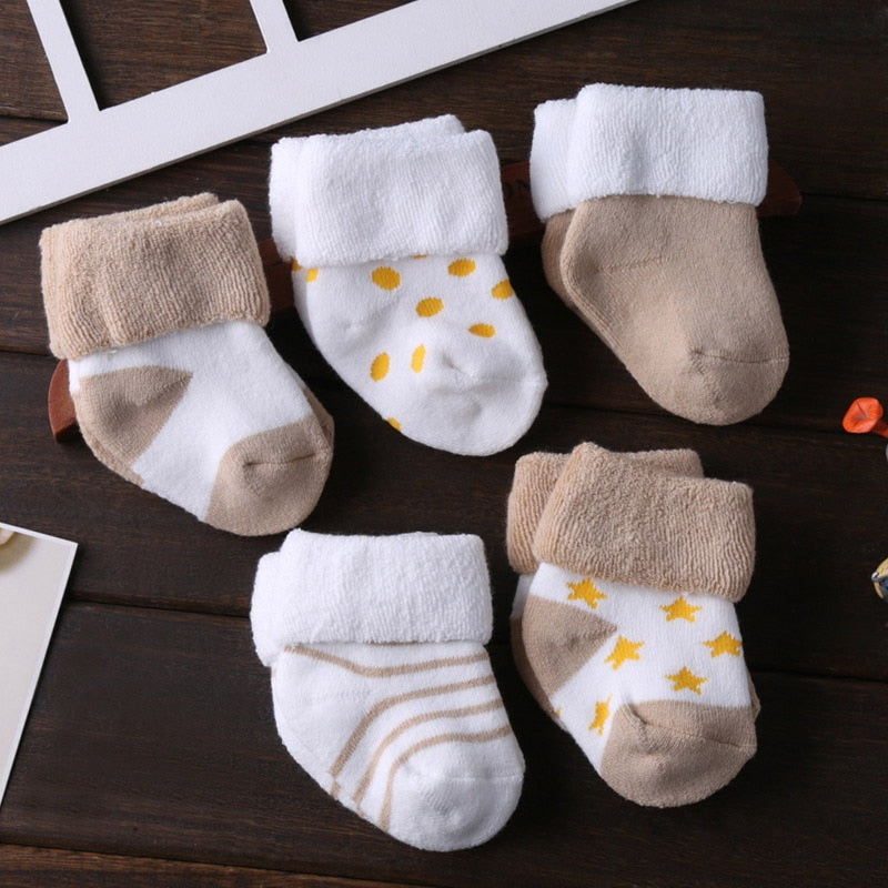 2020 Newest 5PCS/Lot 3-12M Soft Cotton Baby Girls Boys Socks Pure Baby Accessories Kids Socks