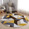 EHOMEBUY 2018 New Carpet Yellow Brown Geometric Anti Slip Rugs Round Carpet Floor Decoration Living Room Foot Pads Carpet Mat - Surprise store