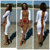 Dashiki African Dresses For Women 2019 Spring Summer Autumn Elastic Plus Size Bodycon Dress Ladies Traditional African Clothes