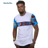 Summer Bazin Riche Men Shirt 100% Cotton Custom Dashiki African Print Patchwork Shirts Traditional African Style Clothing WYN477