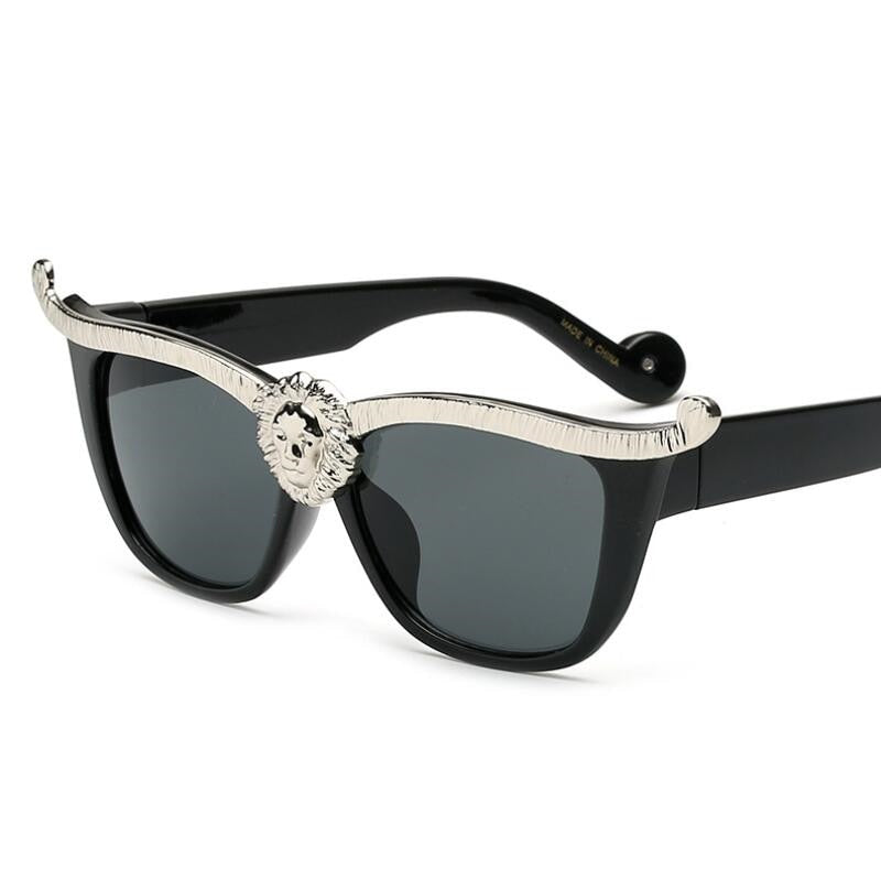 Oversized Cat Eye Sunglasses Women Brand Designer Head Luxury Sun Glasses For Womens Gold Retro Woman Sunglass Shades