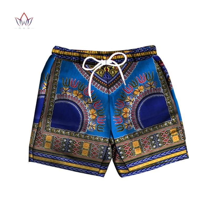 Men Short Pants Dashiki 100% Cotton African Print Short Pants Clothes Customized Beach Short Pants African Style Clothing WYN614 - Surprise store