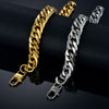 Cuban Link Bracelet For Men Jewelry Punk Gold Color Heavy Big Chain Link Men Stainless Steel Bracelet Pulseras