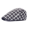 DT595 Fancy Plaid Flap Newsboy Caps Men Women Spring Summer Duckbill Ivy Cap Adjustable Gorras Planas Men Hat Beret Caps Women