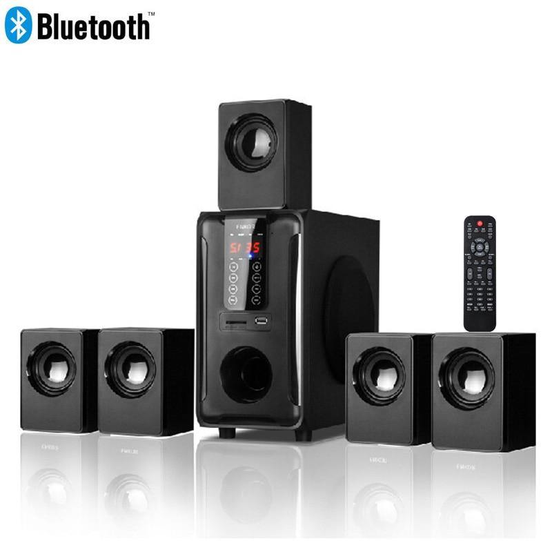 5.1 Channel Home Theater Speaker System,Bluetooth\USB\SD\FM Radio Remote Control Touch Panel,Dolby Pro Logic Surround Sound - Surprise store