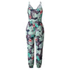 Womail bodysuit Women Summer Sleeveless Print V-Neck Long Jumpsuit Wide Leg Jumpsuit fashion Holiday Vacation Casual 2019 M530 - Surprise store