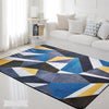 Geometric Nordic Blue Grey Printed Rectangle Carpet Rugs Living Room Bedroom Tapete Non-Slip Children Kids Soft Play Floor Mats - Surprise store