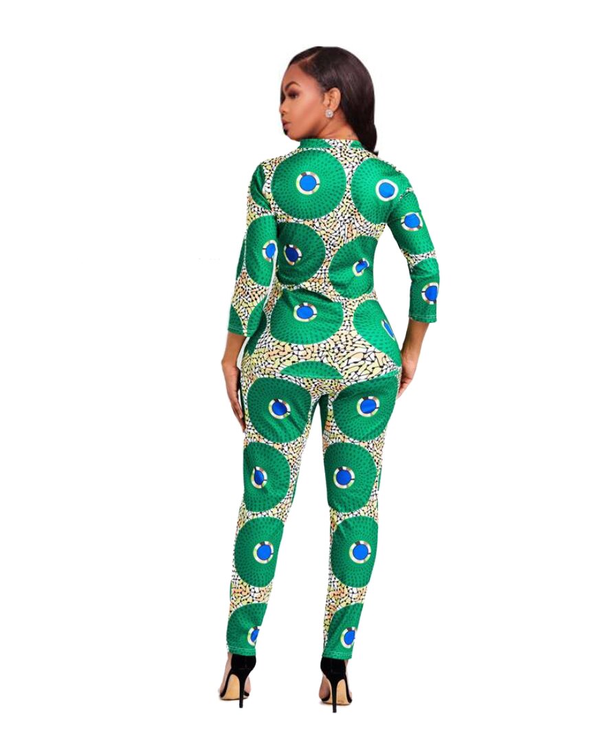 2019 new Fahsion African Clothes For Lady Dashiki Top and Pants Suit Dress
